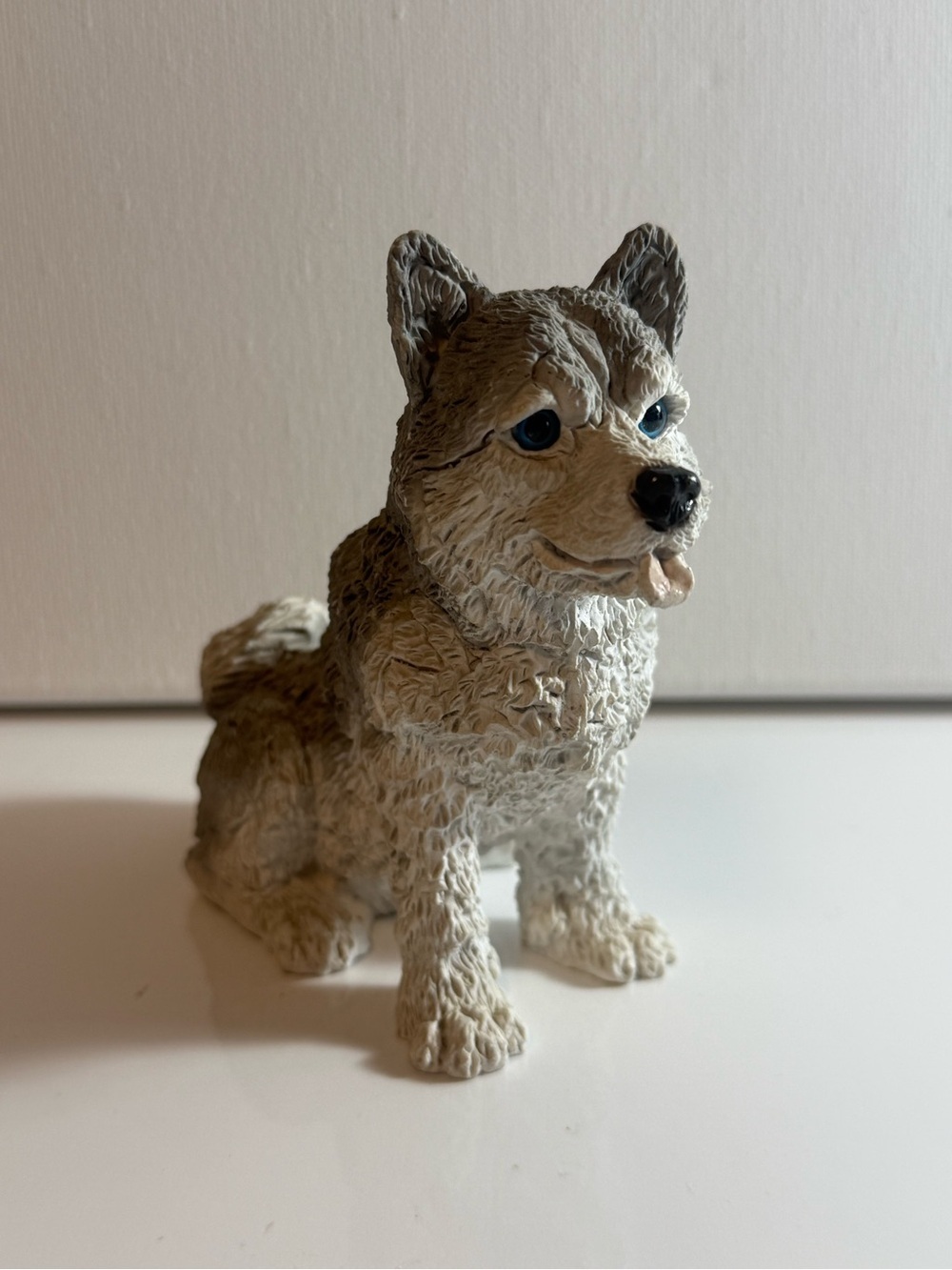 VINTAGE STONE CRITTERS FIGURINE SIBERIAN HUSKY DOG VINTAGE 1990 SC-248 4" HIGH